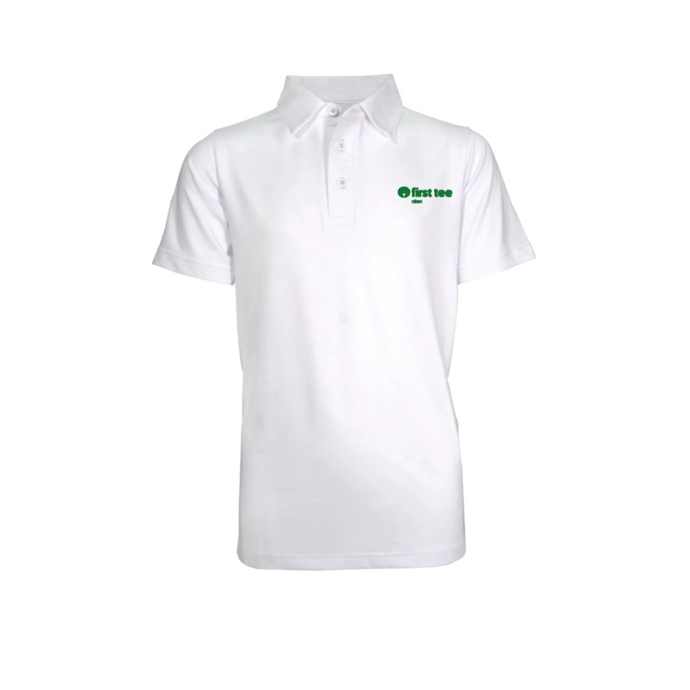 Brand NEW ⛳️First Tee Houston Dri-Fit White Polo Shirt Youth XL